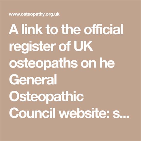 goc search register|general osteopathic council register.